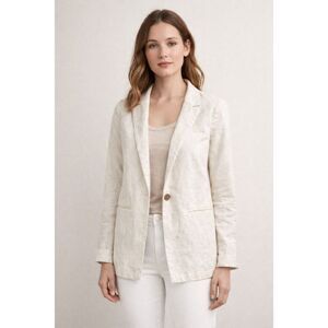 Old Navy Linen Blend Blazer Cream XS Lightweight Jacket Women